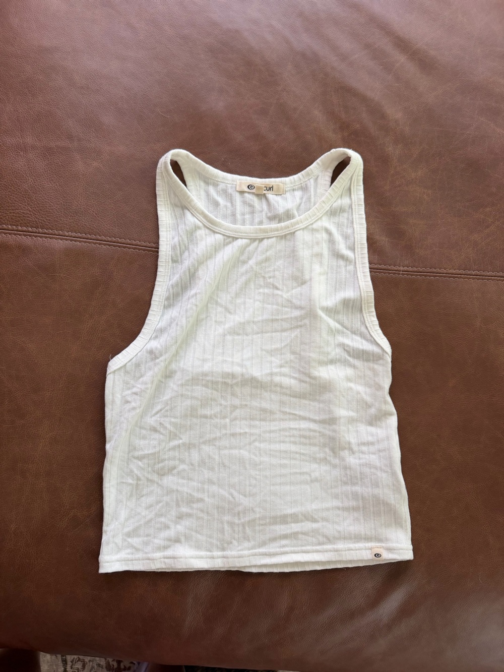 Rip Curl Cream Ribbed Tank Top